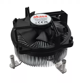 Akasa Intel LGA1700 procesora hibrīddzesētājs 9 cm Alumīnijs, Melns 1 gab.