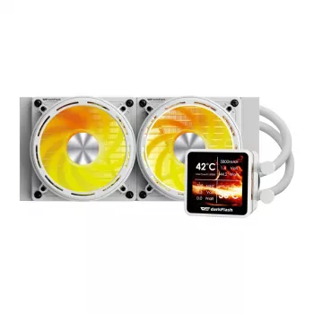 CPU ūdens dzesētājs Darkflash DE240 (balts) — 240mm radiators, slēgta cilpa AIO