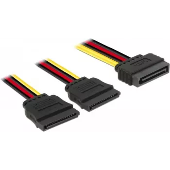 SATA kabelis DeLOCK 60174 0.15 m SATA 15-pin Melns