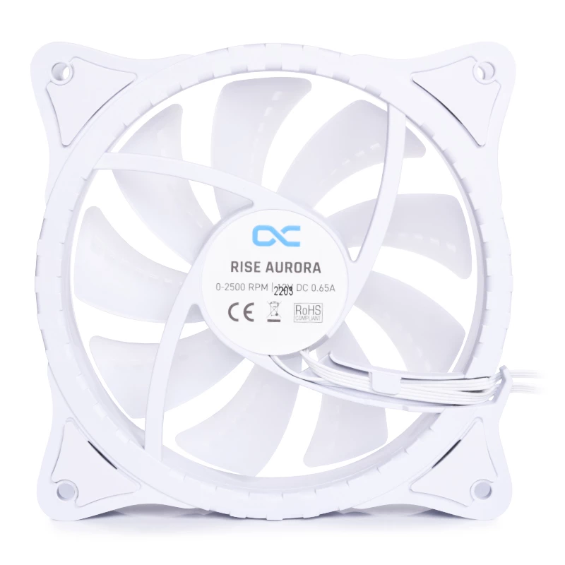 Alphacool Rise Aurora 120mm ARGB korpusa ventilators - balts