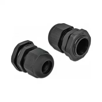 Kabeļa uzmava DeLOCK 60218 Melna Plastmasa 10 gab.