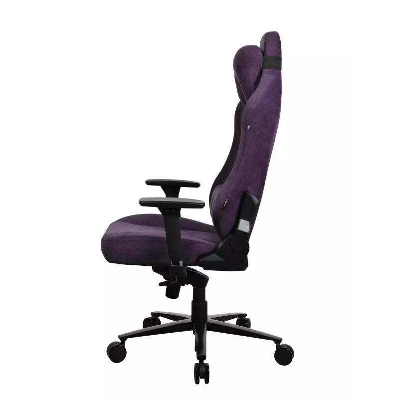 Spēļu krēsls Arozzi Vernazza SoftFabric Purple — ergonomisks, regulējami roku balsti un augstums
