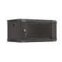 Sienas stiprinājuma servera skapis LANBERG WF03-5304-10B 19 collu 4U melns, stikla durvis