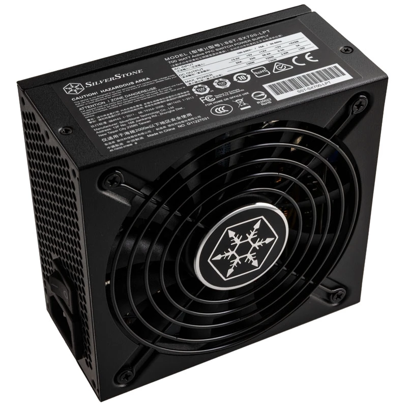 SilverStone SFX Series SX700-LPT V1.1 barošanas bloks (iekšējais) – 700W, 80 PLUS Platinum, SFX-L, melns