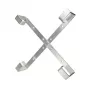 Kabeļa turētājs Extralink Four Arms Alumīnija rāmis S500 — 500 x 500 x 70 mm, galda/sienas montāžai, alumīnijs