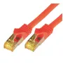 M-CAB - Patch-Cable - RJ-45 (Vīriešu) uz RJ-45 (Vīriešu) - 50 cm - SFTP, PiMF - Cat.7 neapstrādāts kabelis - bez halogēna, veidots, bez aizķeršanās - sarkans