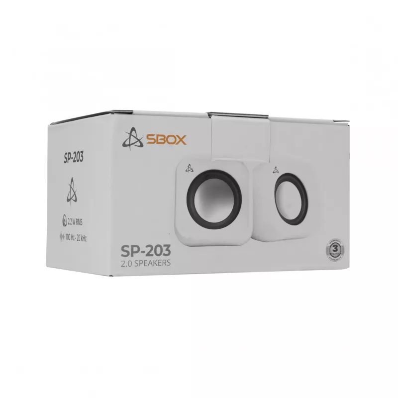 Skaļruņi Sbox SP-203 Balti, 20W