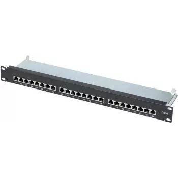 Renkforce 24-Port CAT6 Patch Panel, 1U (1 HE) struktūras kabeļu sistēmām