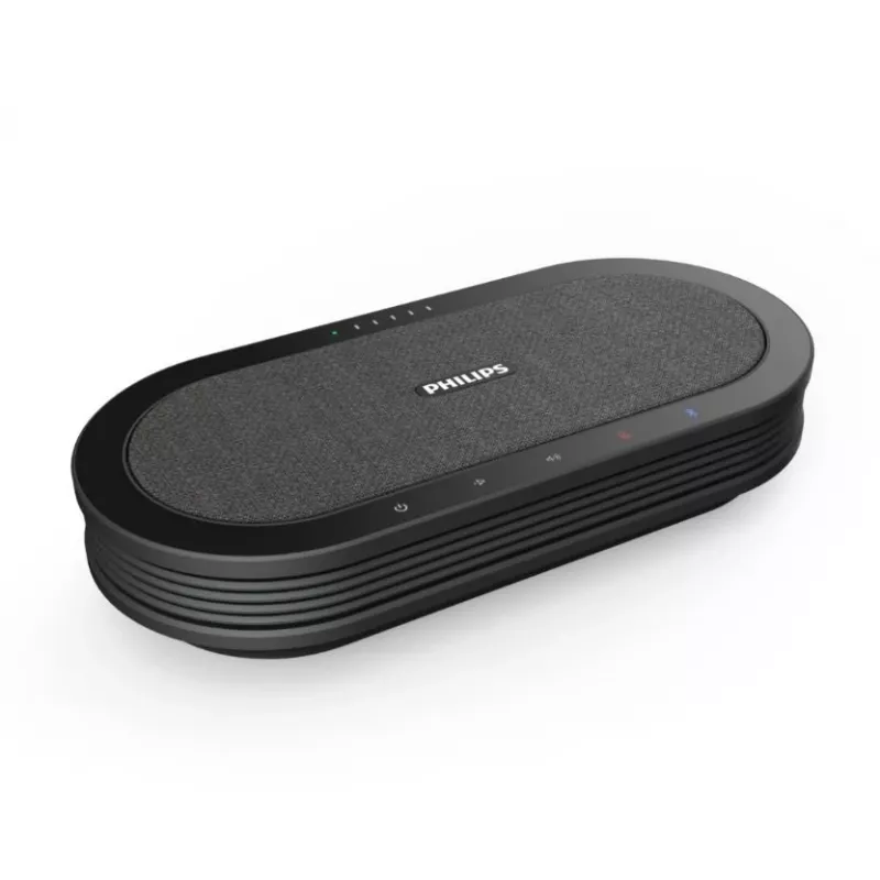 Philips PSE0501 Smart Meeting bezvadu konferenču mikrofons ar Sembly sapulču asistentu, USB-C, melns/pelēks