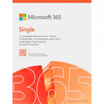 Microsoft 365 Personal [DE] 1 gada abonements bez datu nesēja FY25H2 operētājsistēmai Windows >10 / MacOS
