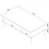 Cama PALAZZO BIS table/latrine 110x60x40 matēts melns