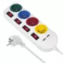 Pagarinātājs MACLEAN MCE229W — 4 kontaktligzdas, 2× USB, 1,5 m vads, F tips, 10 A, balts