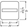 Busch‑Jaeger 2506-212 Beige sienas plāksne, bezskrūvju, 54×54 mm
