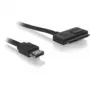SATA kabelis DeLOCK Power Over eSATA 22pin 0.5m Melns