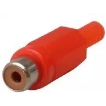 RCA ligzda, identifikators Sarkans, kabeļa diametram līdz 4 mm (10805B)