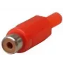 RCA ligzda, identifikators Sarkans, kabeļa diametram līdz 4 mm (10805B)