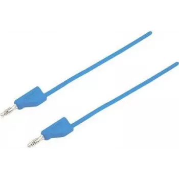 VOLTCRAFT Testa vads [Spraudnis 4 mm - Spraudnis 4 mm] 0.5 m Zils MSB-300 (MSB-300-0.5-BL)