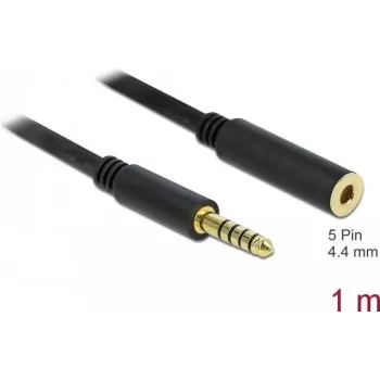 Audio kabelis DeLOCK 85796 1m 4.4mm Melns
