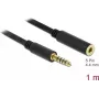 Audio kabelis DeLOCK 85796 1m 4.4mm Melns
