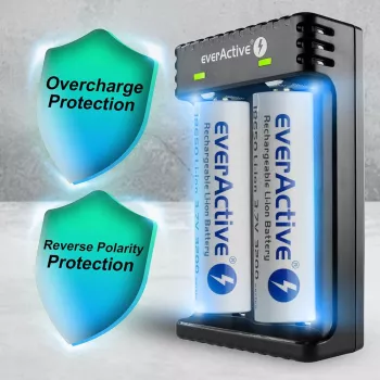 everActive LC-200 lādētājs cilindriskiem Li-ion akumulatoriem