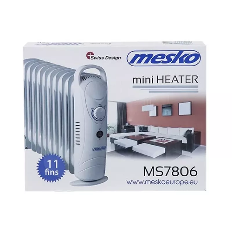 Mesko MS 7806 eļļas radiators 1200 W balts