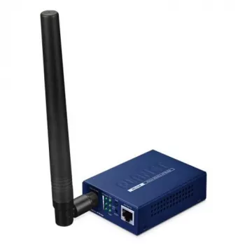 Tīkla tilts PLANET HLB-100-EU868 802.11ah HaLow, ārējā antena, sienas stiprinājums, zils, 94×70.3×26.2 mm