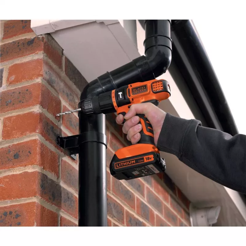 Bezvadu triecienurbis Pistolgrip Black & Decker BDCH188N-XJ 1350 RPM, 18V