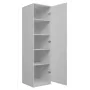 Garderobe Top e Shop SD-50 BI ar 5 plauktiem, 1 durvīm, balts rāmis