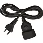 brennenstuhl H03VVH2-F 2x0,75 - Spannungsversorgungs-Verlängerungskabel - IEC 60906-1 (W) bis Eurostecker (M) - 3,0m - Schwarz - Deutschland (1161790)