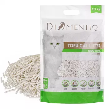 DIAMENTIQ Tofu Neutral Ultra klājošs augu bāzes pakaiši kaķiem - 2.5 kg