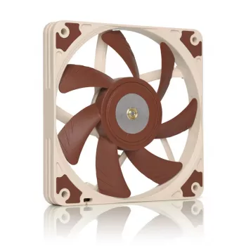 Datorsistēmas ventilators Noctua NF-A12x15 FLX — 120 mm plāns 15 mm korpusa ventilators, 12 V, 1850 RPM, 94,2 m³/h, 23,9 dB, 3-pin