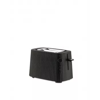 Grauzdētājs Alessi MDL08B Melns — Plissé dizains, 6 grauzdēšanas līmeņi, bagelis/atkausēšana/uzsildīšana, 340×185×250 mm