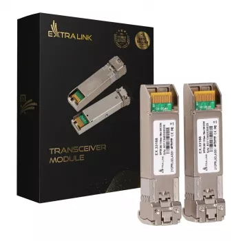 Extralink SFP28 25G 2-Pack | SFP28 modulis | 25Gbps, LC/UPC duplekss, 1310nm, 10km, vienmoda, DOM tīkla raiduztvērējs