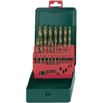 Metabo 627156000 urbju komplekts — HSS, TiN pārklājums, 19 gab.
