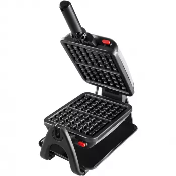Tefal WM756D vafeļu dzelzs 2 vafelēm 1200 W Melns, Nerūsējošais tērauds