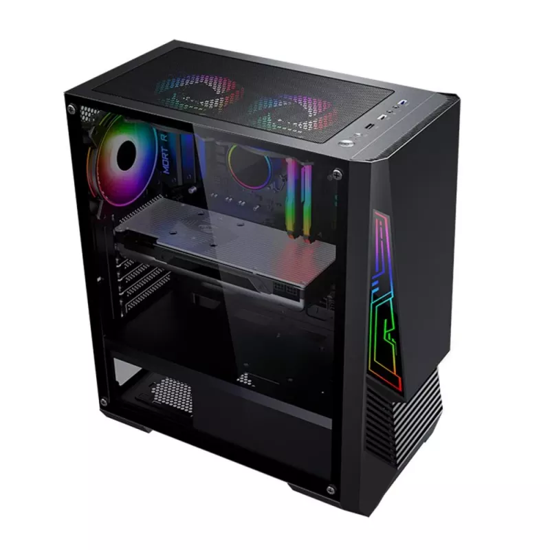 Korpuss GOLDEN TIGER Buffalo M730i Melns Midi Tower ATX/micro ATX BUFFALOM730I