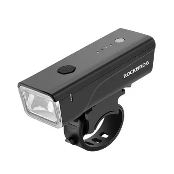 Rockbros Velogaisma + USB-C - USB-A kabelis 260 lm Melna