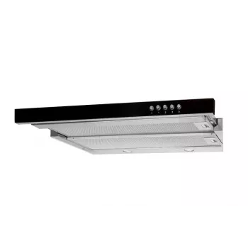 Tvaika nosūcējs Akpo WK-7 Light Glass 50, nerūsējošais tērauds/melns, iebūvējams zem skapja