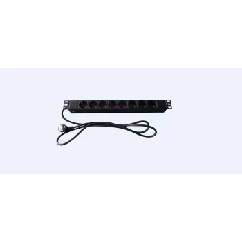 MicroConnect CABINETACC23 strāvas sadalītājs (PDU) 8 kontaktligzdas 1U Melns
