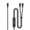 DIGITUS USB-C 2in1 lādēšanas kabelis 140W, USB-C uz 2×USB-C, 1.8 m, USB 2.0, melns