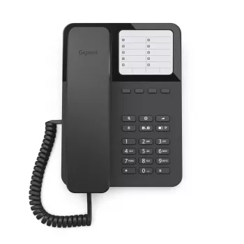 Vadu galda telefons Gigaset Desk400 — melns, modelis DESK 400