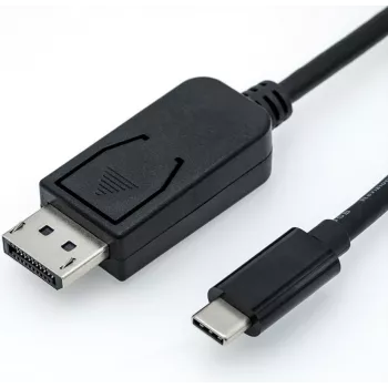Roline ārējais video adapteris USB-C 3.1 uz DisplayPort, melns