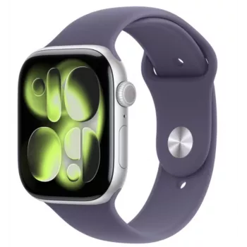 Apple Watch Series 11 GPS + Cellular 42mm Sudraba alumīnija korpuss ar Purple Fog Sport siksniņu - M/L