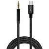 Audio kabelis Savio CL-187 1m Melns USB-C uz 3,5 mm minijack