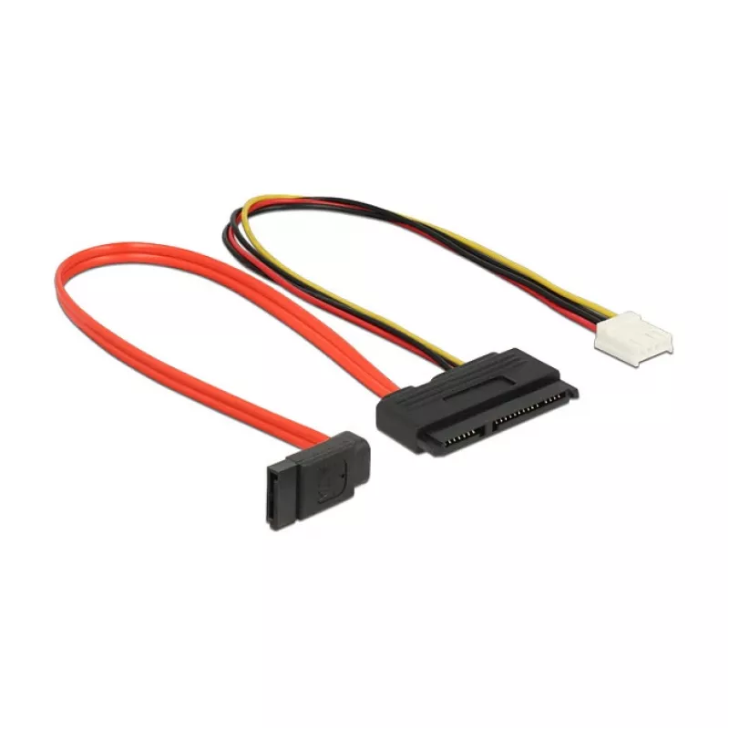 SATA kabelis DeLOCK 0.3m SATAIII 7p + Floppy 4p uz SATAIII 22p