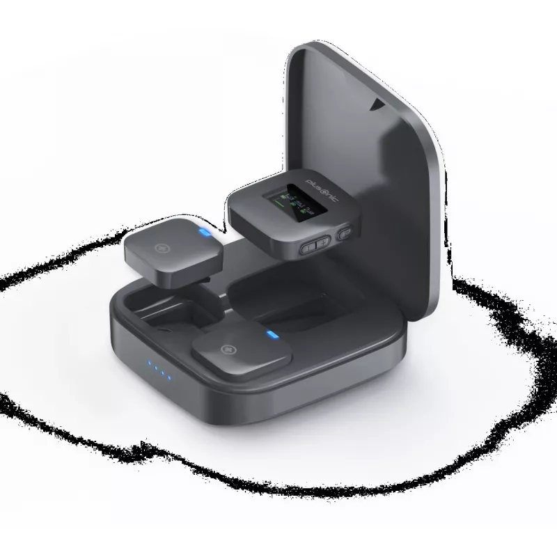 Bezvadu mikrofona komplekts Plusonic PS-TDS8 ar USB‑C, Lightning un 3.5mm savienojumu
