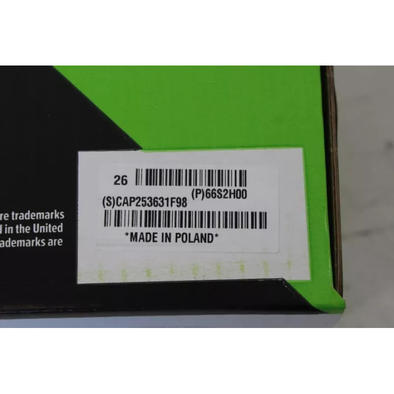 Tonera kasetne Lexmark Cartridge CollecReturn Program 66S2H00, melna, 28 400 lpp — bojāts iepakojums