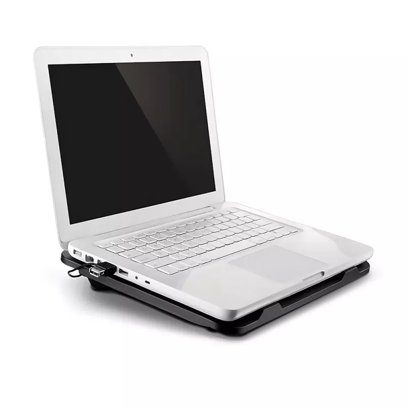 Dzesēšanas paliktnis klēpjdatoram MEDIA-TECH MT2660 — USB, 1 ventilators 13.5 cm, 20 CFM, 1000 RPM, 330×250×40 mm, 327 g, fona apgaismojums