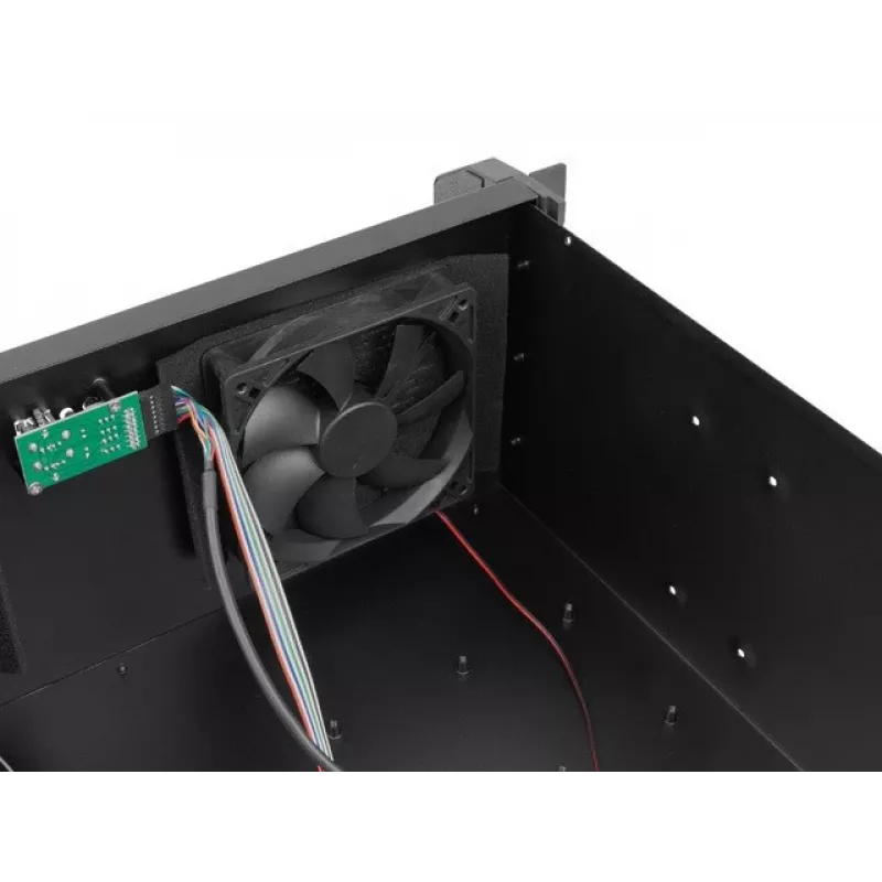 Rack korpuss LANBERG SC01-3504-10B, 1x 3.5 collu + 1x 2.5 collu vietas, 7 paplašinājuma sloti, 2x 120mm priekšējie ventilatori, USB 2.0