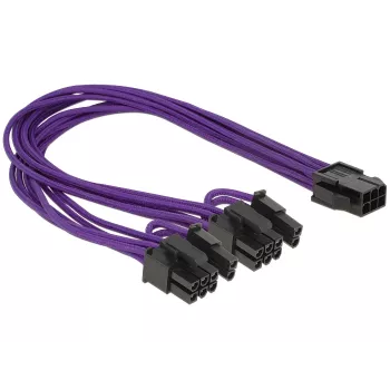 Kabelis DeLOCK PCI Express 6-pin - 2 x 8-pin 0,3 m